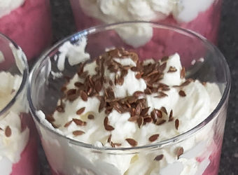 Mousse de betteraves et chantilly au chèvre